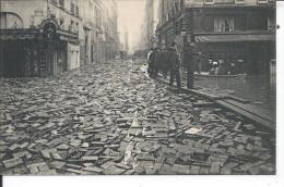 PARIS VIe - La Grande Crue De La Seine Janvier 1910 - Les Pavés De Bois Soulevés Rues Jacob Et Bonaparte - Arrondissement: 06