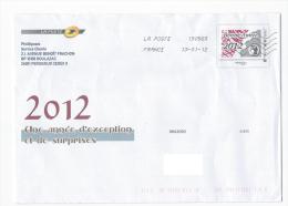 13087 - Entier Postal - LA POSTE - BONNE ANNEE 2012 ( Monde 50 Grs) - Prêts-à-poster:Stamped On Demand & Semi-official Overprinting (1995-...)