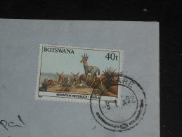 LETTRE BOTSWANA AVEC YT 565 - COBE DES MONTAGNES GAZELLE ANTILOPE - - Botswana (1966-...)