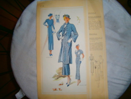 PLANCHE MODELL ROBE CHAPEAUX  ANNEE 30/40 - Autres Plans