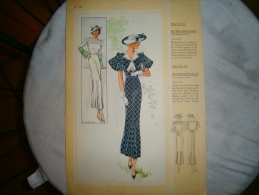 PLANCHE MODELL ROBE CHAPEAUX  ANNEE 30/40 - Autres Plans