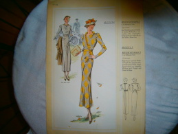 PLANCHE MODELL ROBE CHAPEAUX  ANNEE 30/40 - Autres Plans