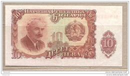 Bulgaria - Banconota Circolata Da 10 Leva - 1951 - Bulgarie