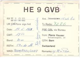 CARTE RADIO - QSL - CARTE RADIO QSL - SUISSE - SWITZERLAND - BERN - BERNE - 1969. - Radio Amateur