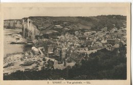 CPA YPORT (N° 1) : Vue Générale : Au Fond La Falaise - Yport