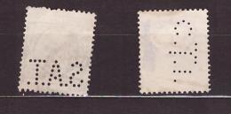 PERFIN  SAT  Su Effige V.E. III L.1, 1901, Usato + CTI Su Imperiale C.50 (2 SCAN) - Perforadas