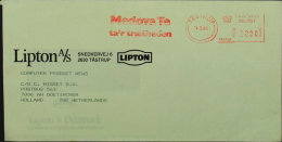 Danmark - Beautiful Advertising Consonant Meter Franking Cover To Holland 1983 Lipton Tea - Other