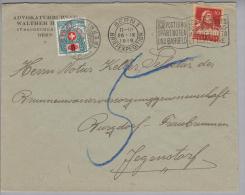 Heimat BE Jegenstorf 1919-09-26 Taxierter Brief Aus Bern - Impuesto