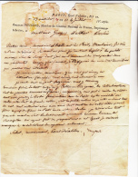 LETTRE AUTOGRAPHE - CHARLES POUGENS -1794- MEMBRE INSTITUT NATIONAL DE FRANCE ET FILS DU PRINCE DE CONTY. - Other & Unclassified