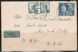 CZECHOSLOVAKIA     1947  Airmail Cover To New York, U.S.A. (OS-404) - Lettres & Documents