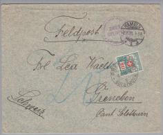 Heimat SO Grenchen 1915-11-06 Taxiert Auf Feldpost DE Hameln - Postage Due