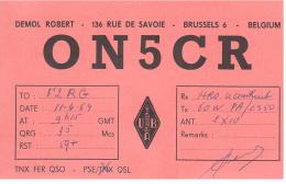 CARTE RADIO - QSL - CARTE RADIO QSL - BELGIQUE - BELGIUM - BRUXELLES - BRUSSELS - 1964. - Radio Amateur