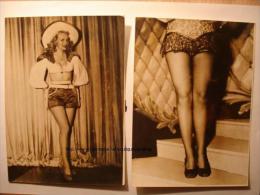 LOT DE 2 PHOTOS De 1948 - MARIE WILSON + JAMBES LEGS MARIE WILSON 10 MILLION DOLLAR LEGS - Tirage D'époque - 13X18 Paris - Pin-Ups