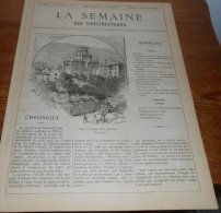 La Semaine Des Constructeurs. N°13.  24  Septembre 1887. Notre-Dame Du Port à Clermont Ferrand. Flèche De Notre-Dame De - Revues Anciennes - Avant 1900