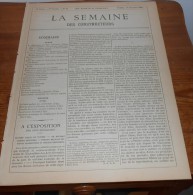 La Semaine Des Constructeurs. N°16.  15  Octobre 1887. Encadrements Décoratifs. Fragments Gallo-Romains à Saintes. - Revistas - Antes 1900