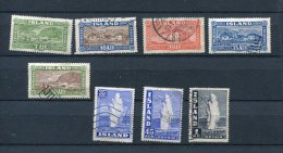 Iceland 1925-47 Sc 144-8, 205,207-8 Used Cv $22 - Unused Stamps