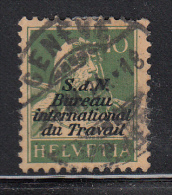 Switzerland Used Scott #3O18 International Labor Bureau Overprint On 50c Green - Verzamelingen