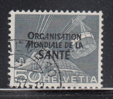 Switzerland Used Scott #5O14 World Health Organization Overprint On 50c Slate Grey - Verzamelingen