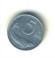 1979 LIRE 5 DA ROTOLINO REPUBBLICA ITALIANA  ARCH TECA - 5 Liras