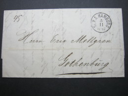 1864, Brief Aus Hamburg Nach Schweden - Hamburg (Amburgo)