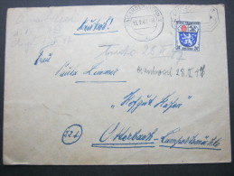 1947, Kaiserslautern, Aptierter Stempel Auf Brief - Andere & Zonder Classificatie