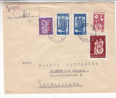 Fleurs - Tracteurs - Industrie - Bulgarie - Lettre Recommandée De 1966 ° - Cartas & Documentos