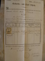 Old Document  1870 SLOVENIA -  Morobiz / Moroviz  -Borovec Pri KoÄevski Reki - Jakob Stampfl -Schuster -Weber -  TM007. - Geburt & Taufe