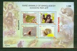 Bangladesh 2011,4V In Block,monkey,frog,cat,dolphin,aap,kat,MNH/Pstfrs, (L1239us - Rane