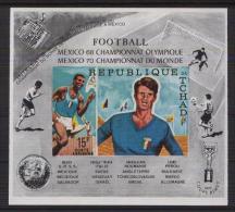 CHAD  World Cup-70(soccer),space  S/Sheet  Imperf.  MNH Cat - 50.00 Eur. - Andere & Zonder Classificatie