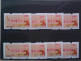 Set Of 8  2013 ATM Frama Stamp--Spiritual Snake & Ancient Chinese Gold Coin- Chinese New Year Red Imprint Unusual - Snakes