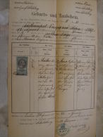 Old Document  1875 - Czech Republik -Štíty  SCHILDBERG -Mähren, Okres Šumperk - Müller -Rosa- Olbrich -Lan - Nacimiento & Bautizo