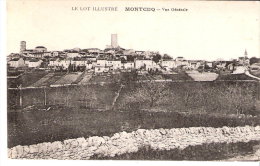 Montcuq (Cahors-Lot)-+/-1920-Le Lot Illustré-Vue Générale Du Village Et De L'Eglise-Mur En Pierres-Edit. Librairie Girma - Montcuq