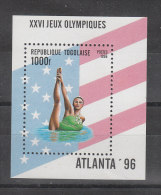 Togo   -   1996. Atlanta '96. Nuoto Sincronizzato.  Synchronized Swimming. BF MNH Fresh - Summer 1996: Atlanta