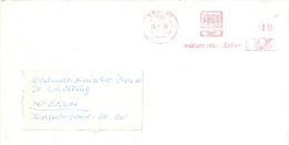 DDR Erfurt AFS 1978 Bezirksvorstand FDGB (Gewerkschaft) Emblem Hände - Franking Machines (EMA)