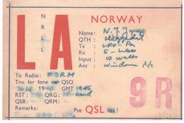 CARTE RADIO - QSL - CARTE RADIO QSL - NORVEGE - NORWAY - 1948. - Radio Amateur