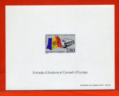 ANDORRE N°466 CONSEIL DE L'EUROPE BLOC FEUILLET GOMME SANS CHARNIERE - Blocks & Sheetlets