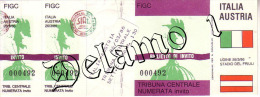 Naz. Di Calcio Italiane----UDINE--. Biglietto Originale Incontro -- ITALIA --AUSTRIA 1986 - Uniformes Recordatorios & Misc