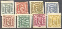 1921-22 Merkur Geschnitten ANK 409-16 / Mi 409-16 / Sc P48-55 / Y&T J56-63 Ungebraucht / Neuf Avec Charniere / MH - Zeitungsmarken