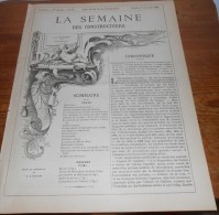 La Semaine Des Constructeurs. N°28.  7 Janvier 1888. Les Abattoirs En Allemagne. Atelier De M.A..Boulevard Bineau, Paris - Revistas - Antes 1900