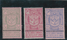 BELGIQUE   SERIE DE 3 TIMBRES EXPOSITION D' ANVERS ........  NEUFS - 1894-1896 Ausstellungen