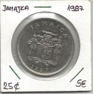 C6 Jamaica 25 Cents 1987. - Giamaica