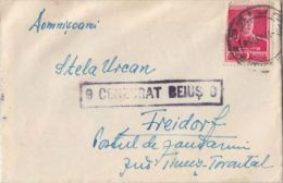 KING MICHAEL STAMPS ON LILIPUT COVER, CENSORED BEIUS NR 9, 1944, ROMANIA - Briefe U. Dokumente