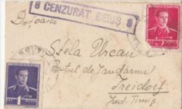KING MICHAEL STAMPS ON LILIPUT COVER, CENSORED BEIUS NR 8, ROMANIA - Briefe U. Dokumente
