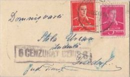 KING MICHAEL STAMPS ON LILIPUT COVER, CENSORED BEIUS NR 6, 1944, ROMANIA - Cartas & Documentos
