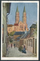 1927 Klosterneuburg  Kreutzergasse Mit Stiftskirche - Klosterneuburg