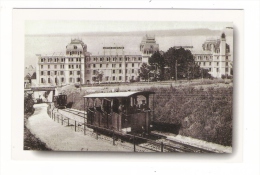 FUNICULAIRE  D´ EVIAN - NEUVECELLE ( 1910 ) /  LE  1er  FUNICULAIRE  DEVANT  LE  SPLENDIDE  HOTEL  /  CPM  édition  2002 - Funiculaires