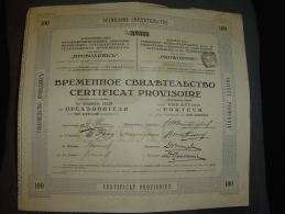 Certif.pour 1 Action"Fabriques Russo-françaises,production De Caoutchouc,gutta Percha Et Télégraphie"1888 Russie Russia - Rusland