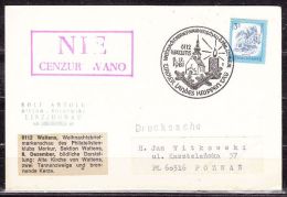 Drucksache, EF Bischofsmuetze, SoSt Wattens, Nach Poznan, Zensurstempel, 1981 (42305) - 1981-90 Covers