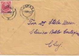 ROMANIAN COMMUNIST COAT OF ARMS STAMPS ON COVER, 1961, ROMANIA - Lettres & Documents