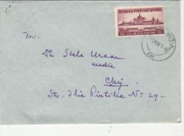 BUCHAREST PALACE, STAMPS ON COVER, 1955, ROMANIA - Briefe U. Dokumente